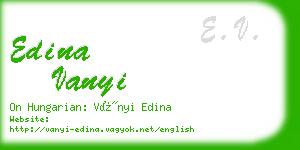edina vanyi business card